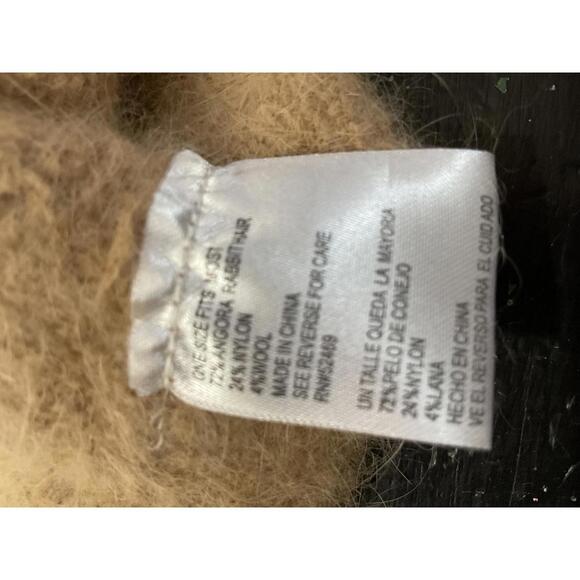 Vintage Angora/Wool Beige Gloves/Ruffle detail for Women - Picture 4 of 4